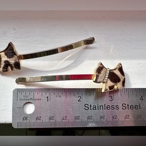Set of two vintage dog barrettes